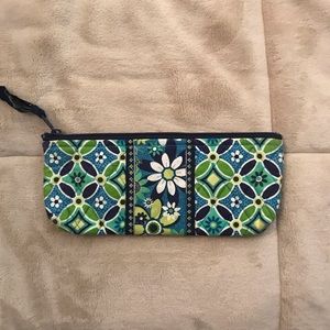 Vera Bradley Pencil/Makeup Brush Case Daisy Daisy